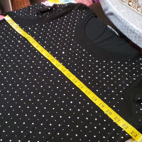 JM Collection Black Top with Bling sz XL NwT - Picture 11 of 12